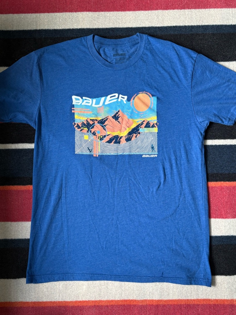 Bauer Blue Short-Sleeve Graphic Crewneck Tee